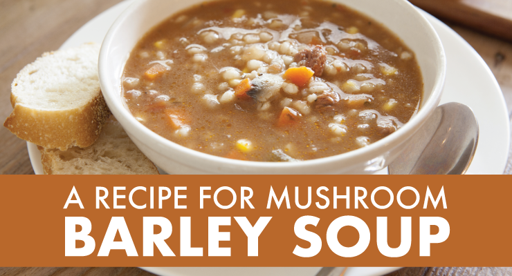 A Recipe for Mushroom Barley Soup- A Recipe for Mushroom Barley Soup-