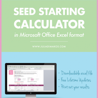 Seed Starting Calculator in Excel Format