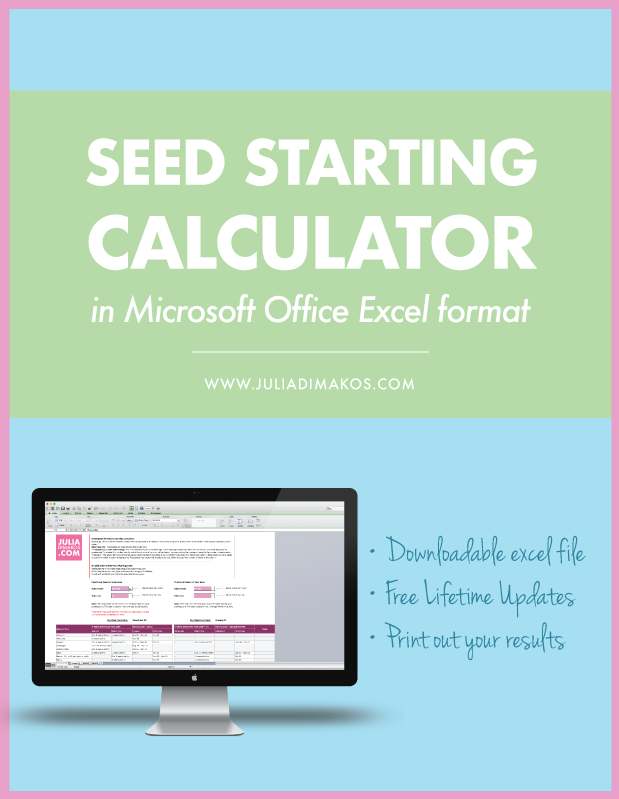 Seed Starting Calculator in Excel Format