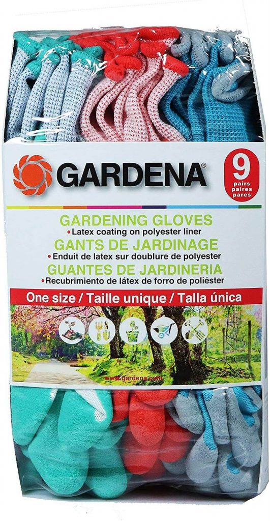 Gardenia Gardening Gloves - Pack of 9 pairs of gardening gloves