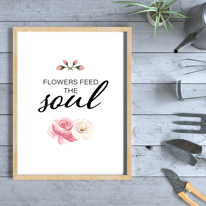 Flowers Feed the Soul Printable Wall Art - Image 2
