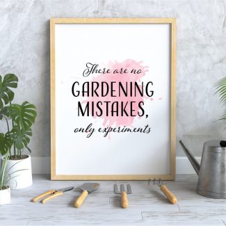 Gardening Mistakes Printable Wall Art