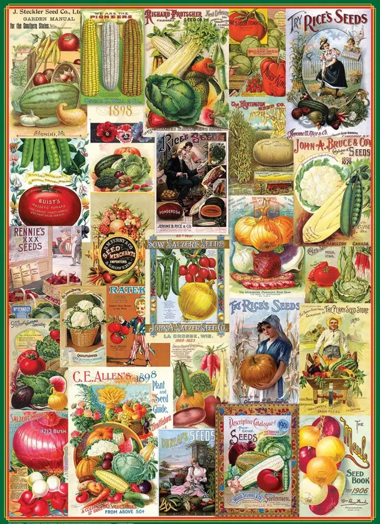 Eurographics Vintage Vegetable Seed Catalogues 1000-piece jigsaw puzzle